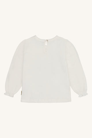 Baumwollshirt Alma Weiss mit Hasenprint und Glitzer von Hust & Claire