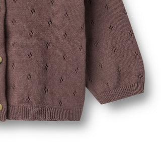 Strickjacke für Babys Maia Plum von Wheat