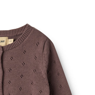Strickjacke für Babys Maia Plum von Wheat