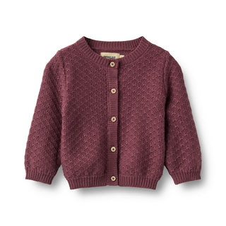 Strickjacke Magnella Eggplant Violett von Wheat