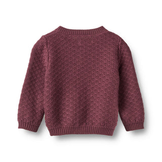 Strickjacke Magnella Eggplant Violett von Wheat