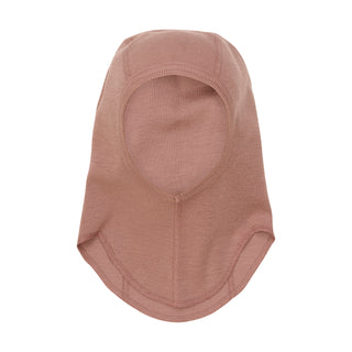 Merinowolle Sturmhaube Balaclava Burlwood Altrosa von Huttelihut