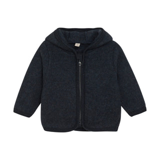 Wollfleece Jacke Blau von Huttelihut