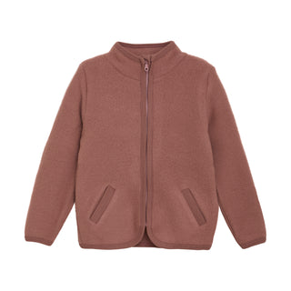 Merino Wollfleece Jacke Burlwood Altrosa von Huttelihut