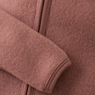 Merino Wollfleece Jacke Burlwood Altrosa von Huttelihut