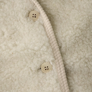 Merinowolle Teddy Gilet Beige von Huttelihut