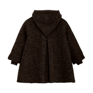 Merinowolle Mantel Brown Melange von Huttelihut