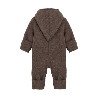 Merino Wollfleece Overall Brown Melange von Huttelihut
