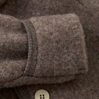 Merino Wollfleece Overall Brown Melange von Huttelihut
