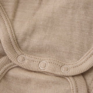 Merinowolle-Seide Body Light Taupe Beige von Huttelihut