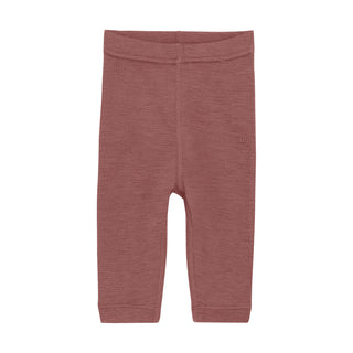 Merinowolle-Seide Leggings Burlwood Altrosa von Huttelihut