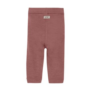 Merinowolle-Seide Leggings Burlwood Altrosa von Huttelihut