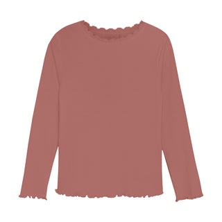 Modal Langarm-Shirt Burlwood Altrosa von Huttelihut