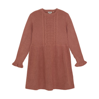 Strick Langarm-Kleid Burlwood Altrosa von Huttelihut
