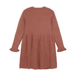 Strick Langarm-Kleid Burlwood Altrosa von Huttelihut