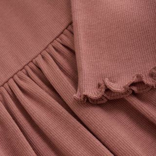 Modal Langarm-Kleid Burlwood Altrosa von Huttelihut