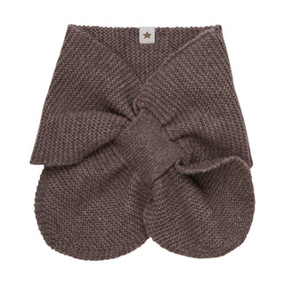Merinowolle Strickhalstuch Brown Melange von Huttelihut