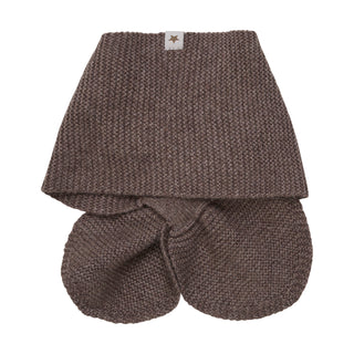 Merinowolle Strickhalstuch Brown Melange von Huttelihut