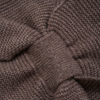 Merinowolle Strickhalstuch Brown Melange von Huttelihut