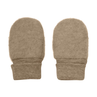 Merino Wollfleece Handschuhe Beige Melange von Huttelihut