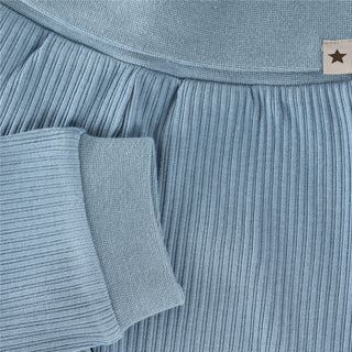 Modal Rib-Hose Windward Blau von Huttelihut