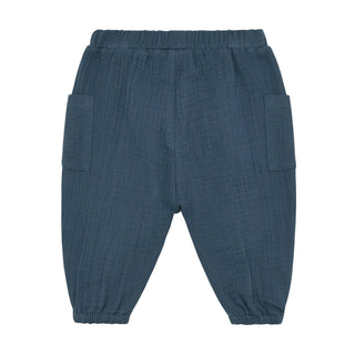 Musselin Lange Hose Bering Sea Blau von Huttelihut