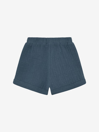 Musselin Kurze Hose Bering Sea Blau von Huttelihut