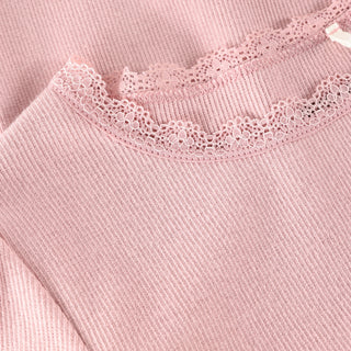 Modal kurzarm Shirt Pale Mauve von Huttelihut