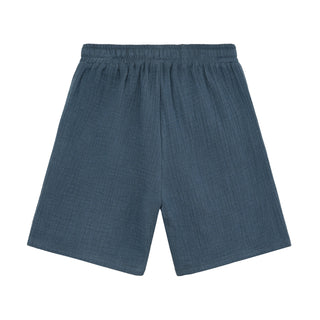Musselin Shorts Bering Sea Blau von Huttelihut
