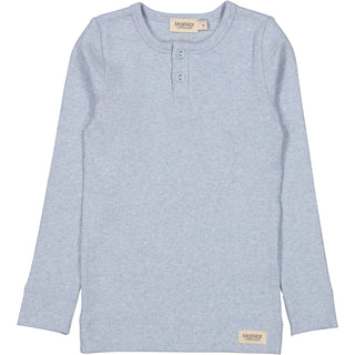 Modal Langarm Rib Shirt mit Knöpfen Fresh Air von MarMar Copenhagen