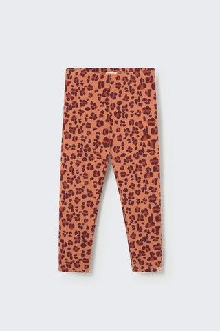 Fleece Leggings Leo Pink Siena Rot von Cozmo
