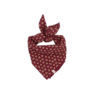 Musselin Bandana Pomegranate mit Blumenmuster von Búho Barcelona