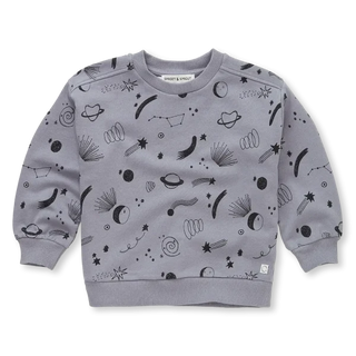 Sweatshirt Grau mit Universumprint von Sproet & Sprout