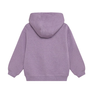 Hoodie Violett meliert mit Print von Daily7Kids
