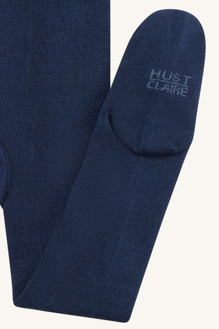 Bambus-Strumpfhose Fuxie Blau von Hust and Claire