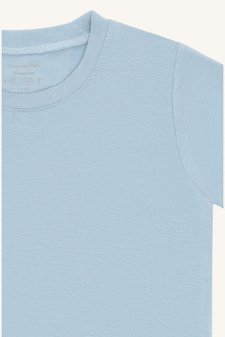 Bambus Kurzarm Shirt Austin Light Blue von Hust and Claire