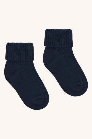 Merinowolle Socken Flosi 2er Pack More Navy von Hust and Claire