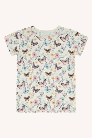 Bambus T-Shirt Austin Butterfly Ivory von Hust and Claire