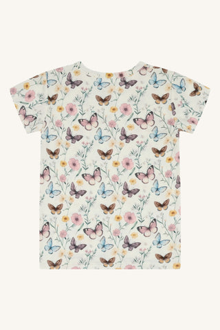 Bambus T-Shirt Austin Butterfly Ivory von Hust and Claire
