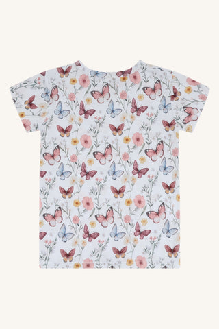 Bambus T-Shirt Austin Butterfly Water Blue von Hust and Claire