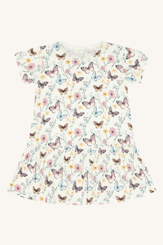 Bambus Kleid Fuia Butterfly Ivory von Hust and Claire