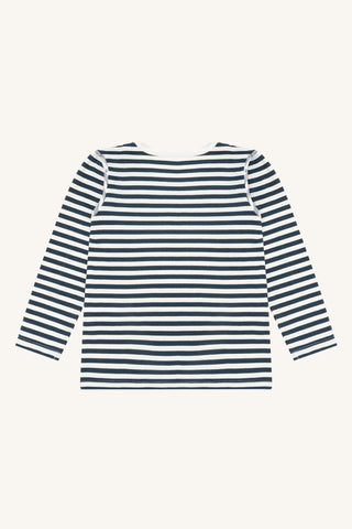 Bambus Langarm Shirt Austin Skyway Blues gestreift von Hust and Claire