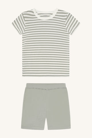 Bambus Pyjama Set Fun Forest Fog gestreift von Hust and Claire