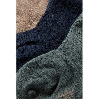 Cotton rib baby socks dark gray mottled from mp Denmark