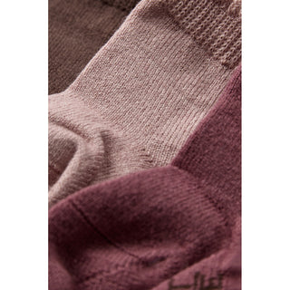 Merinowolle-Bambus Socken Foty 3er Pack Altrosa-Rosa-Braun von Hust and Claire