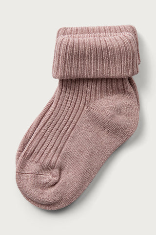 Merinowolle-Bambus Socken Flosi 2er Pack Dusty Rose von Hust and Claire