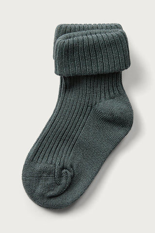Merinowolle-Bambus Socken Flosi 2er Pack Balsam Green von Hust and Claire