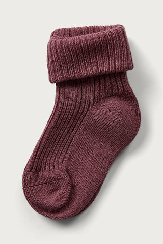 Merinowolle-Bambus Socken Flosi 2er Pack Old Rose von Hust and Claire