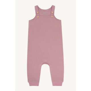 Merinowolle-Bambus Latzhose Maby Uni Heather Rosa von Hust & Claire