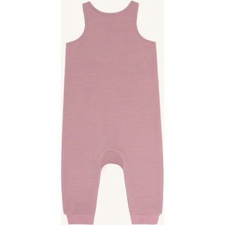 Merinowolle-Bambus Latzhose Maby Uni Heather Rosa von Hust & Claire